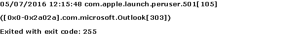 Error Outlook Error Code 255