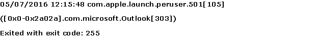 Outlook Error Code 255
